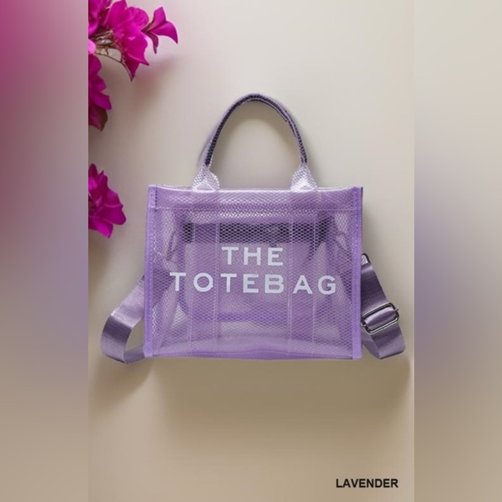 Zenana Outfitters Lavender Mesh Tote Bag